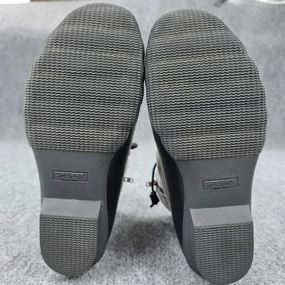 Sperry Boots Womens 8.5 Gray Duck Ankle Zip Snow Winter Water Resistant STS81732